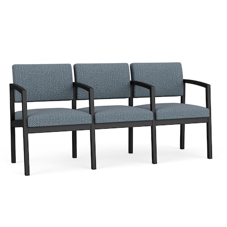 Lesro Lenox 3 Seat Tandem Seating W/ Arms, 64.5 in W 24.5 in L 32 in H LS3103